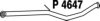 FENNO P4647 Exhaust Pipe